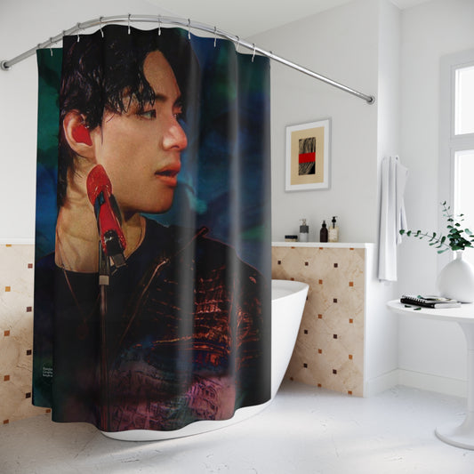 V Graphic Shower Curtains