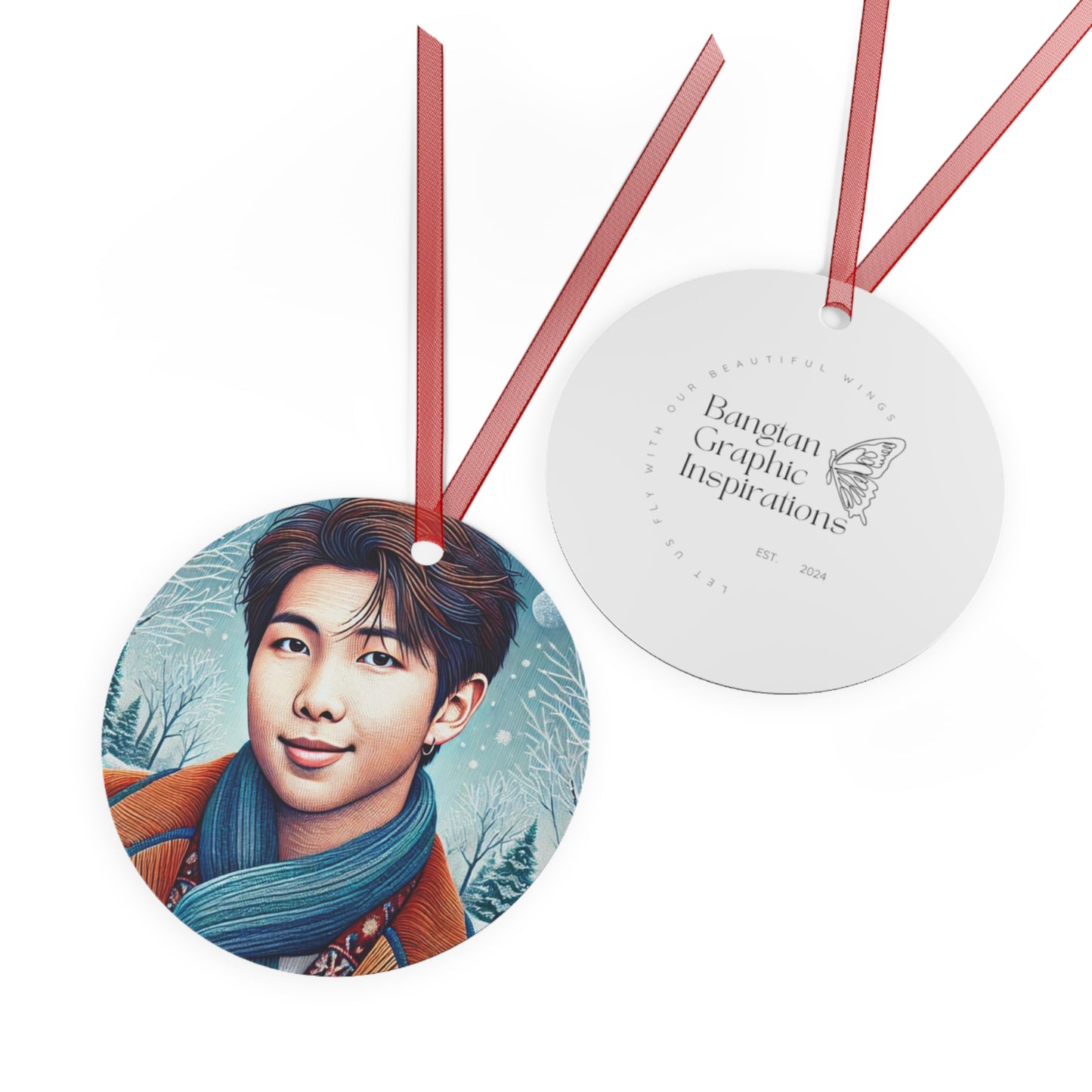 Christmas Namjoon Metal Ornaments