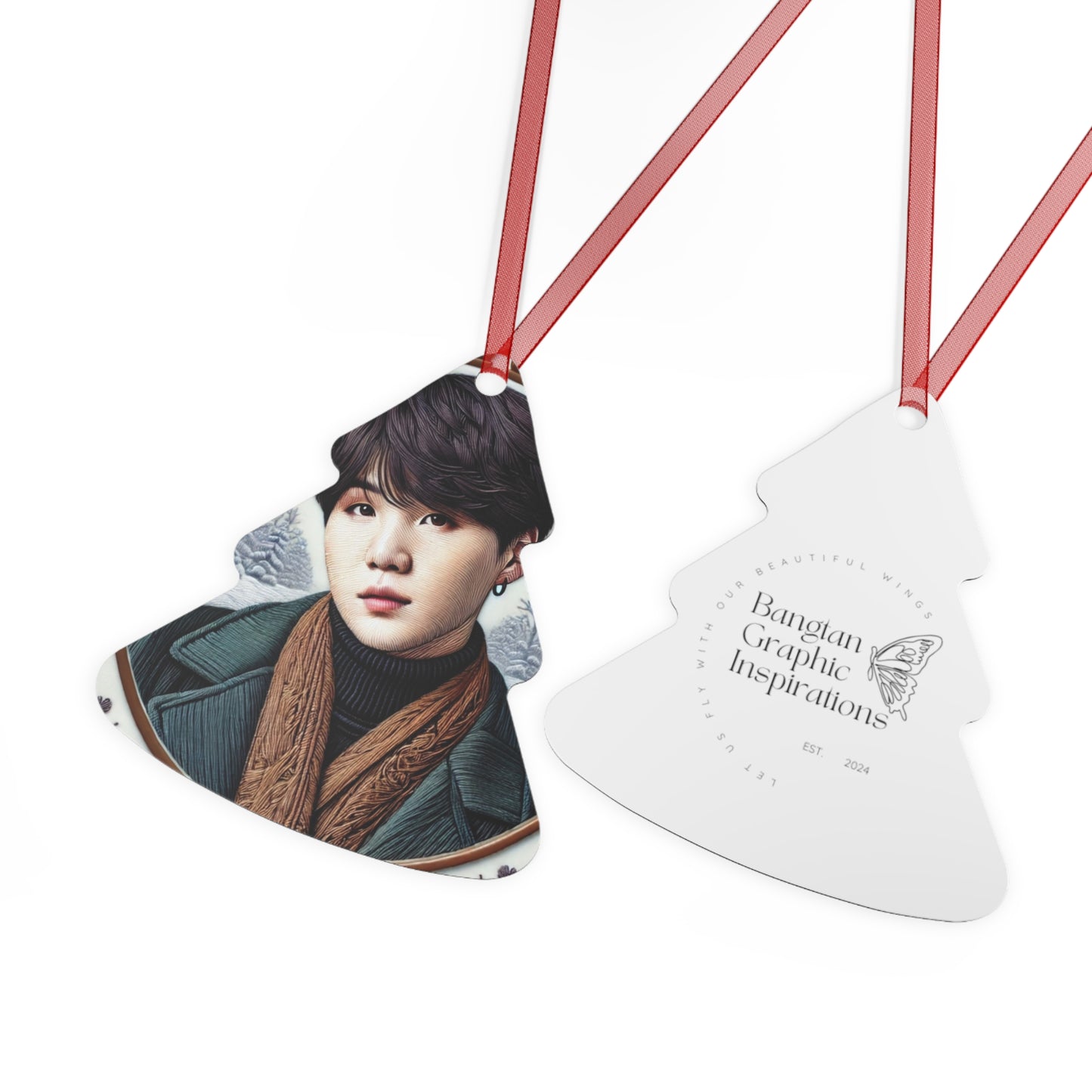 Christmas Yoongi Metal Ornaments