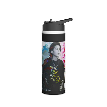Agust D Graphic Stainless Steel Water Bottle, Standard Lid