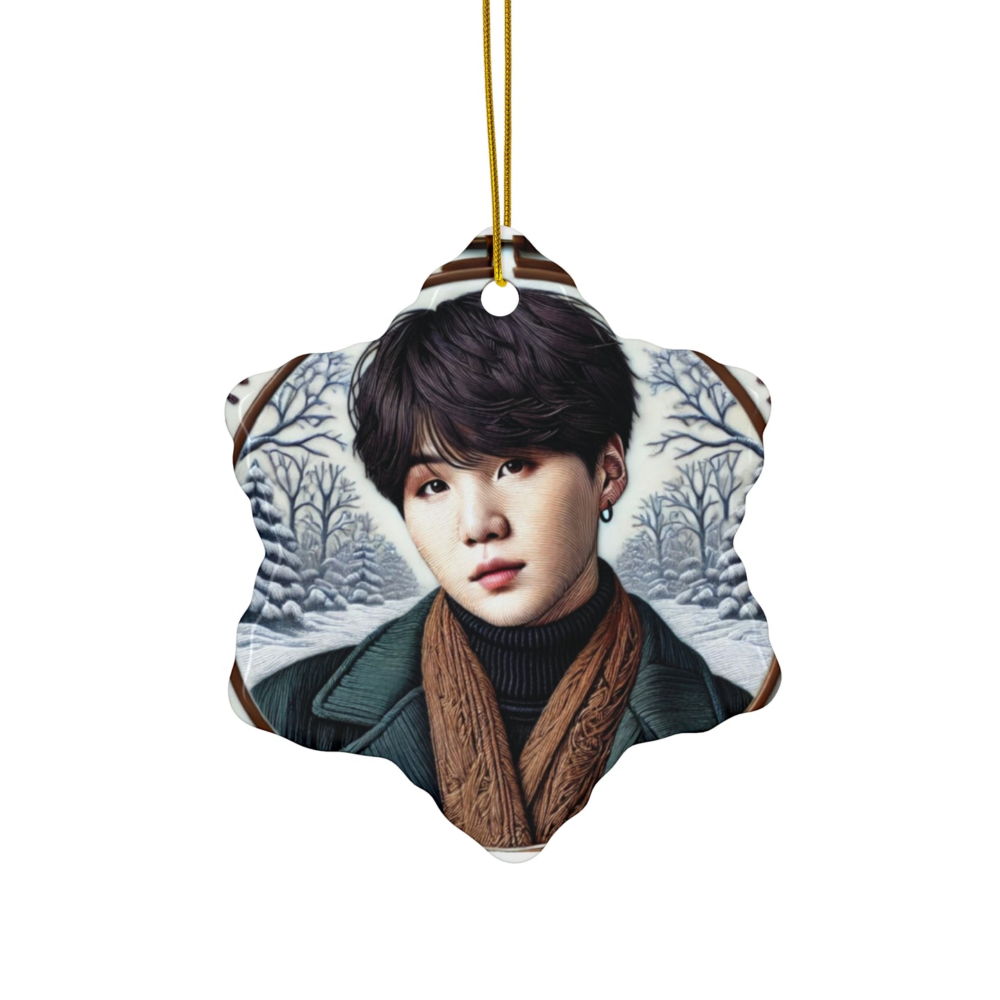 Christmas Yoongi Ceramic Ornament, 4 Shapes