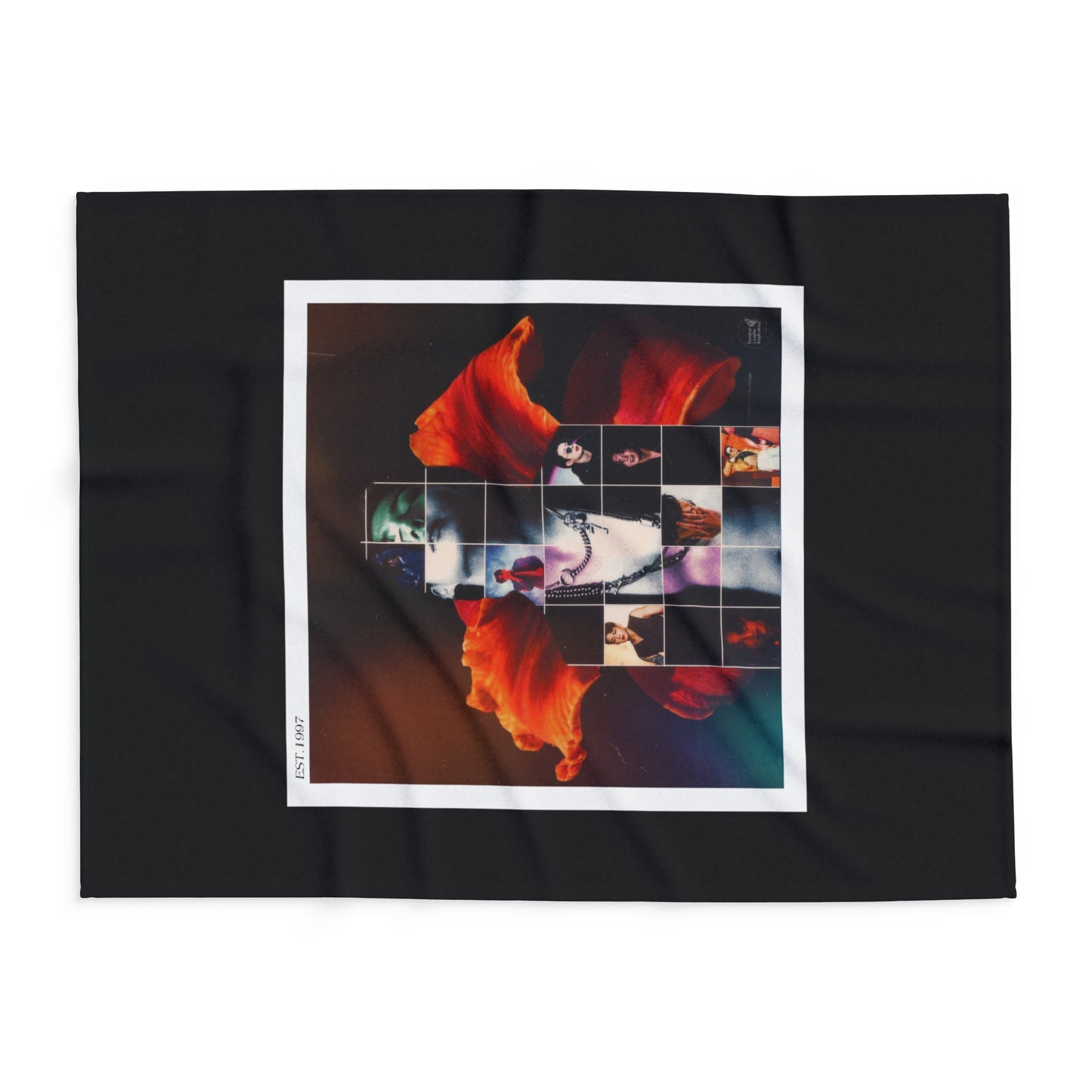 JK Graphic Black Arctic Fleece Blanket