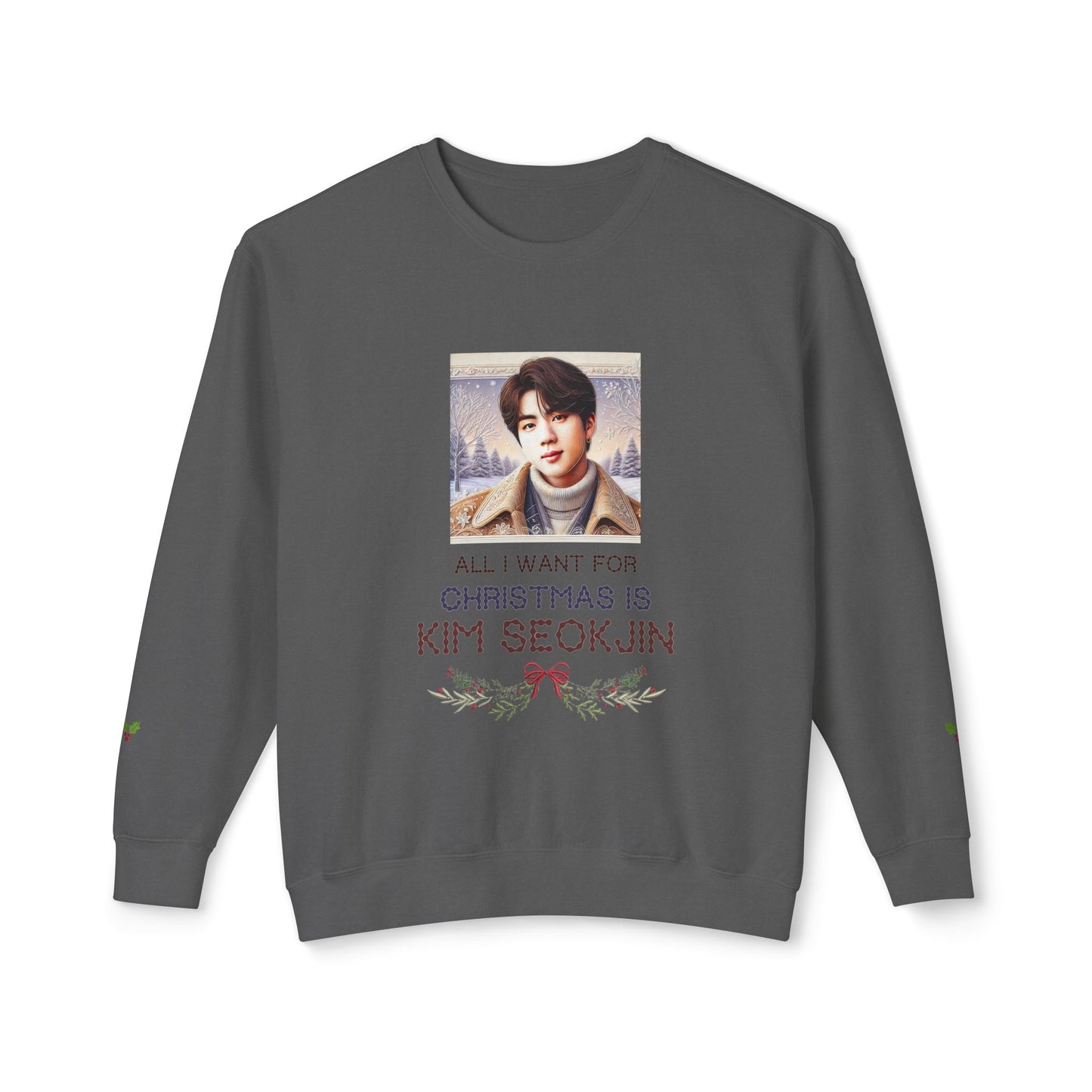 Christmas Jin Unisex Lightweight Crewneck Sweatshirt