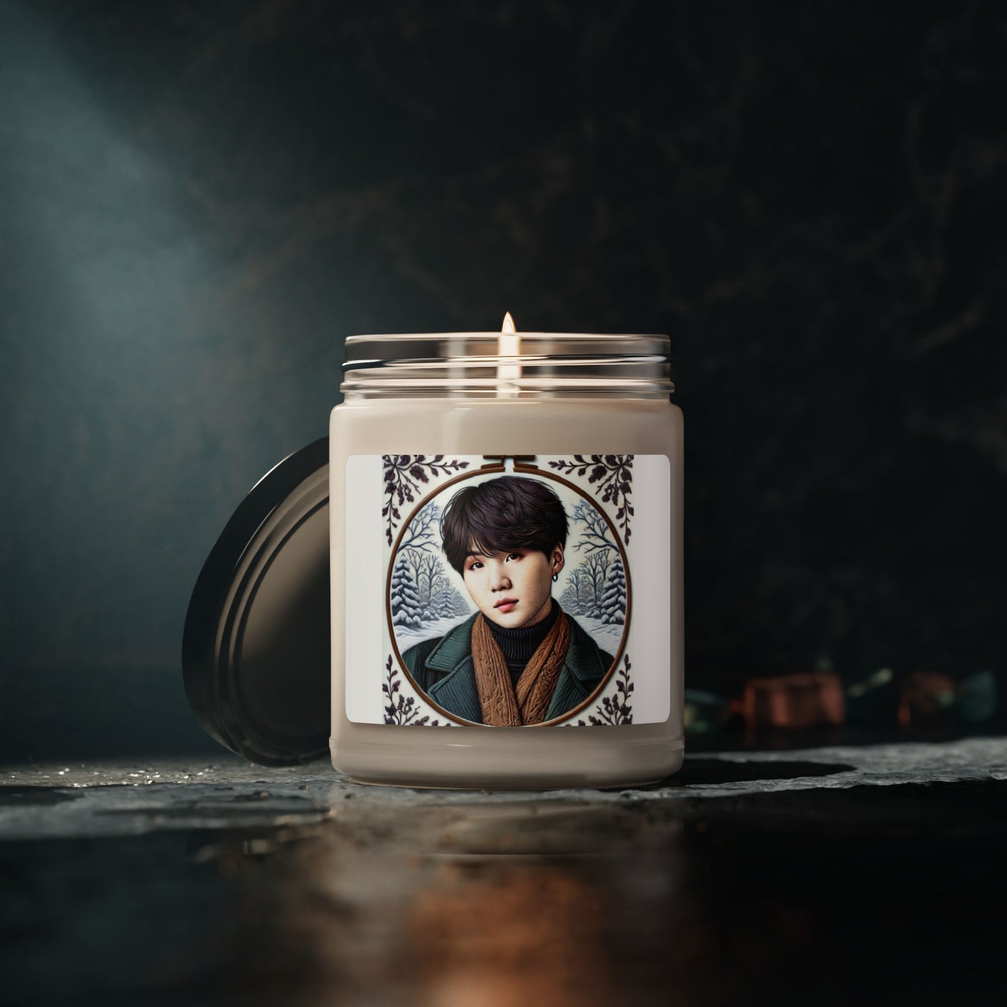 Christmas Yoongi Scented Soy Candle, 9oz