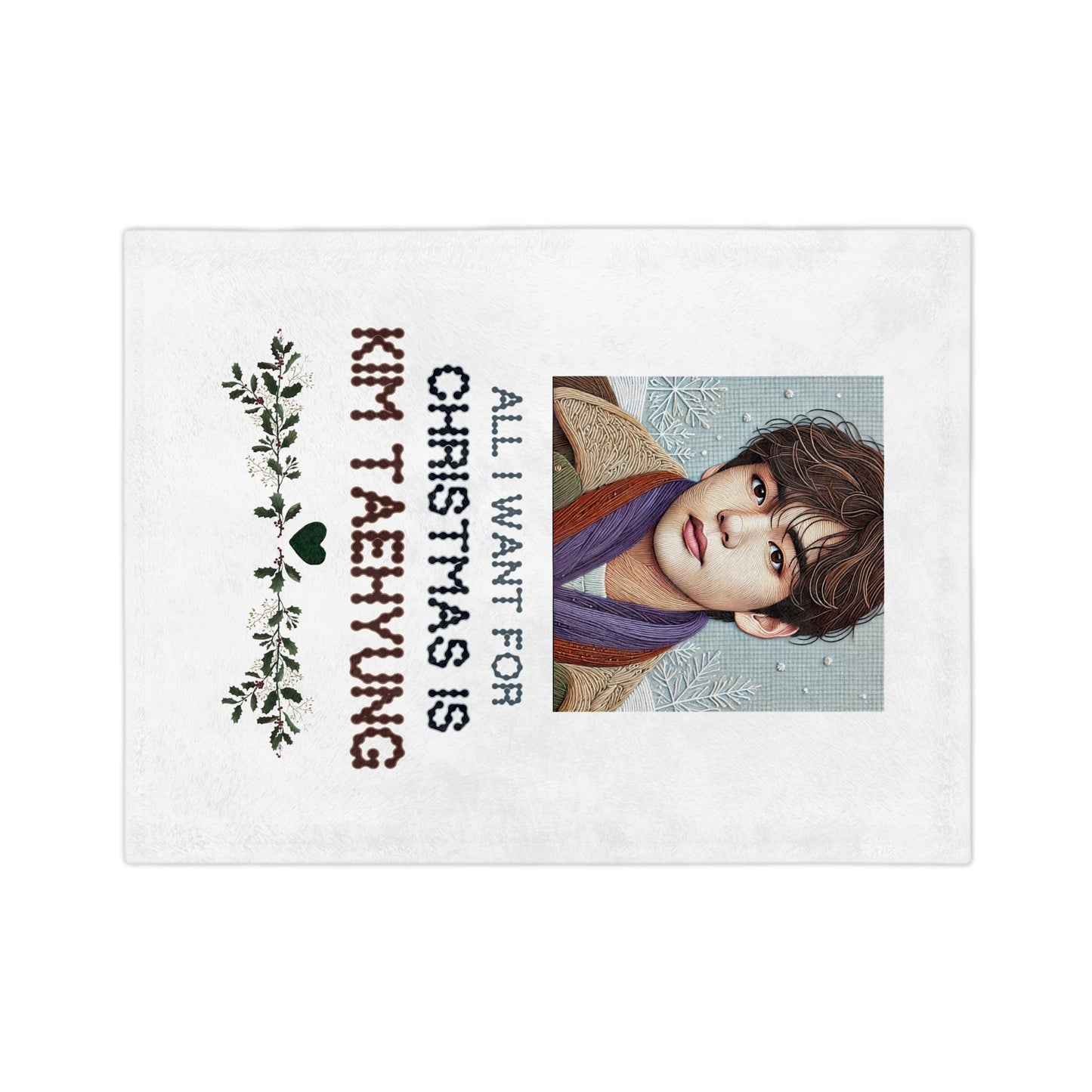 Christmas Taehyung Velveteen Microfiber Blanket