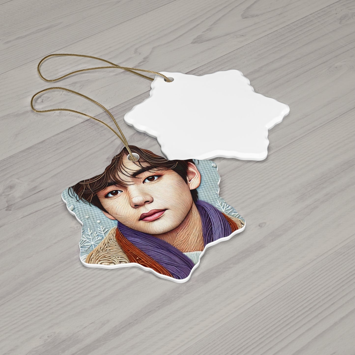 Christmas Taehyung Ceramic Ornament, 4 Shapes