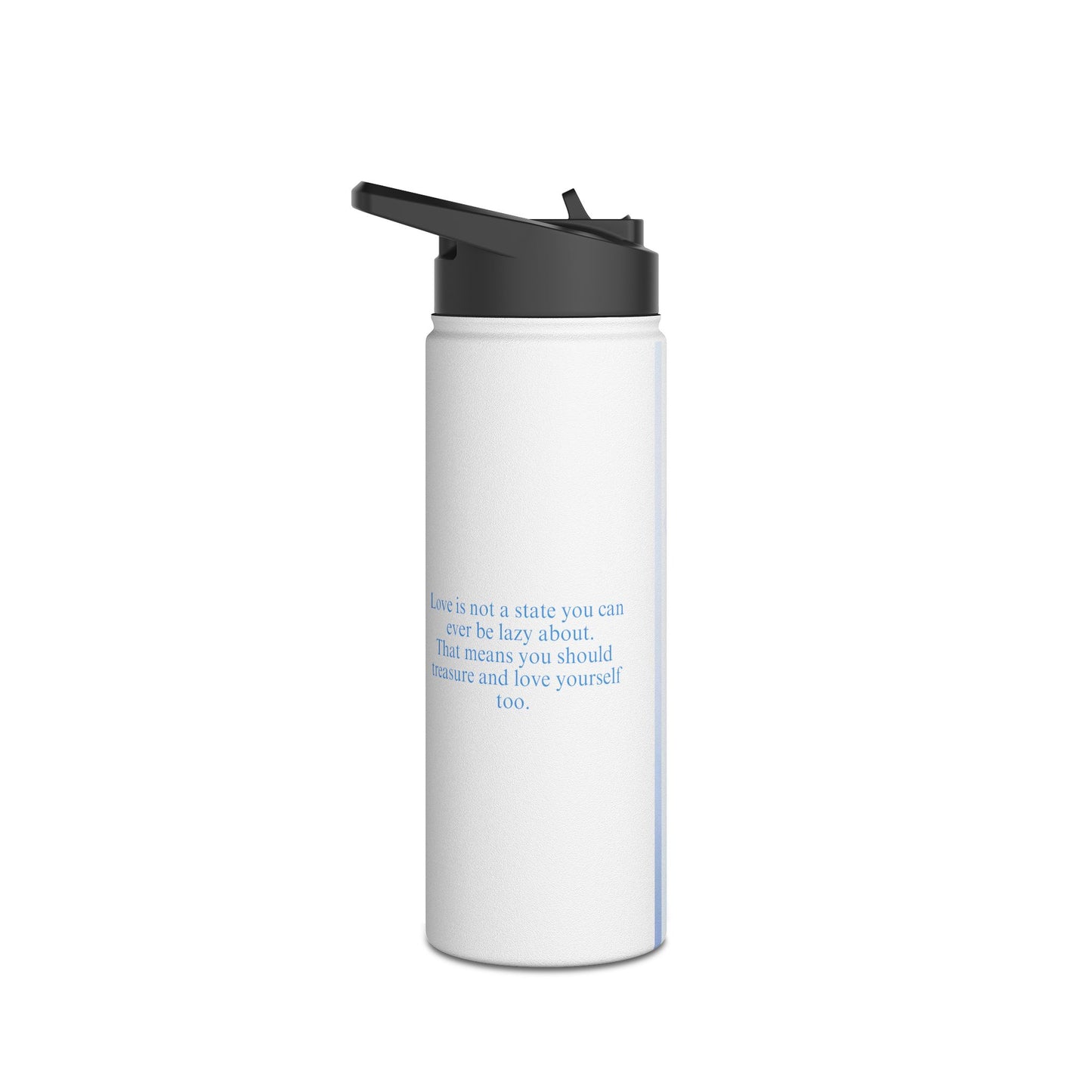 Min Yoongi Graphic Stainless Steel Water Bottle, Standard Lid