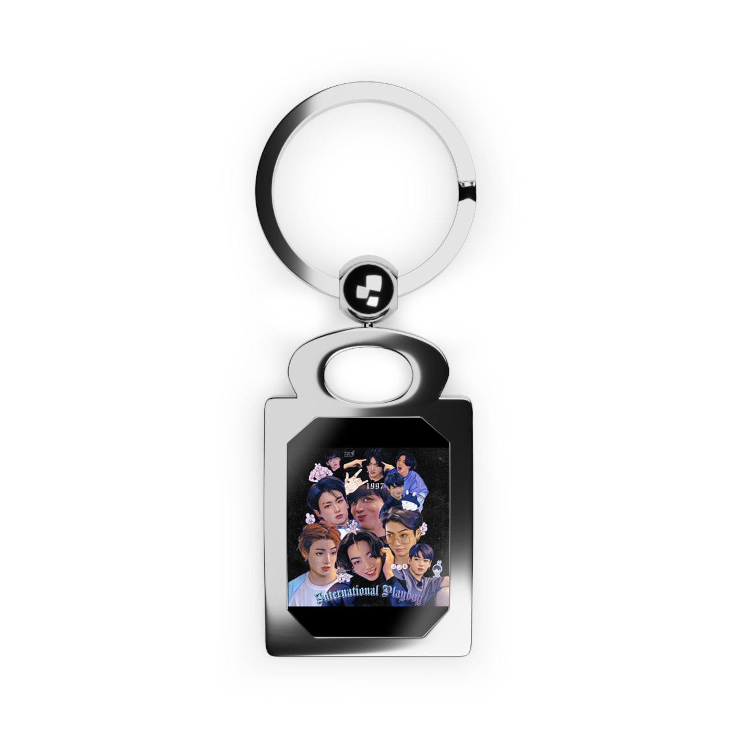 International Playboy Rectangle Photo Keyring