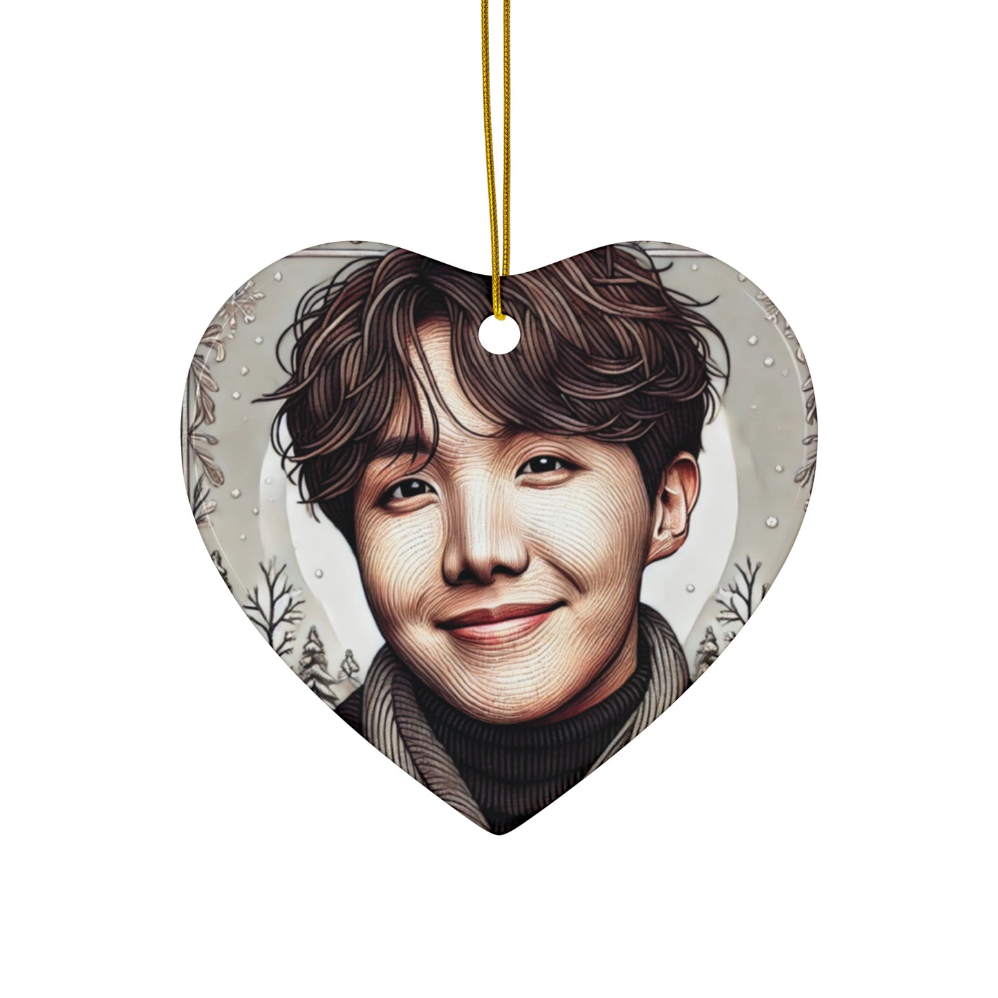 Christmas Jhope Ceramic Ornament, 4 Shapes