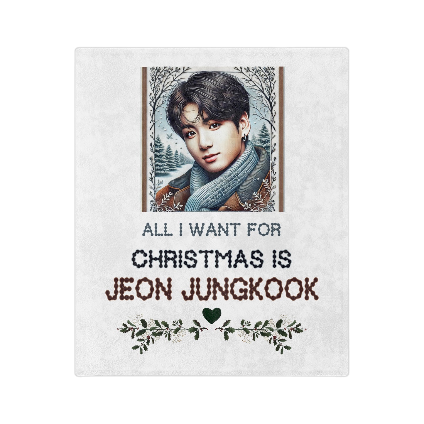 Christmas Jungkook Velveteen Microfiber Blanket