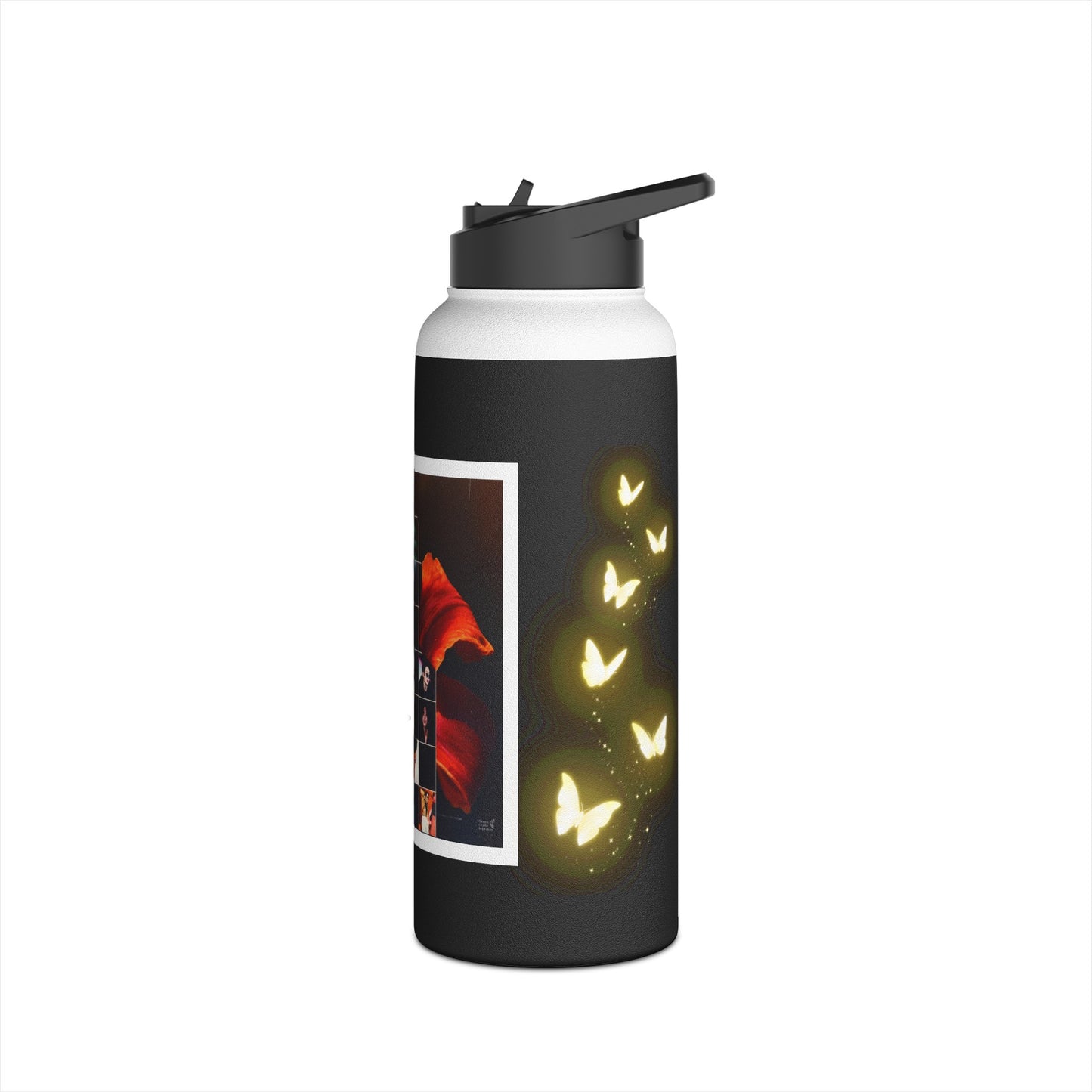 JK Graphic Stainless Steel Water Bottle, Standard Lid