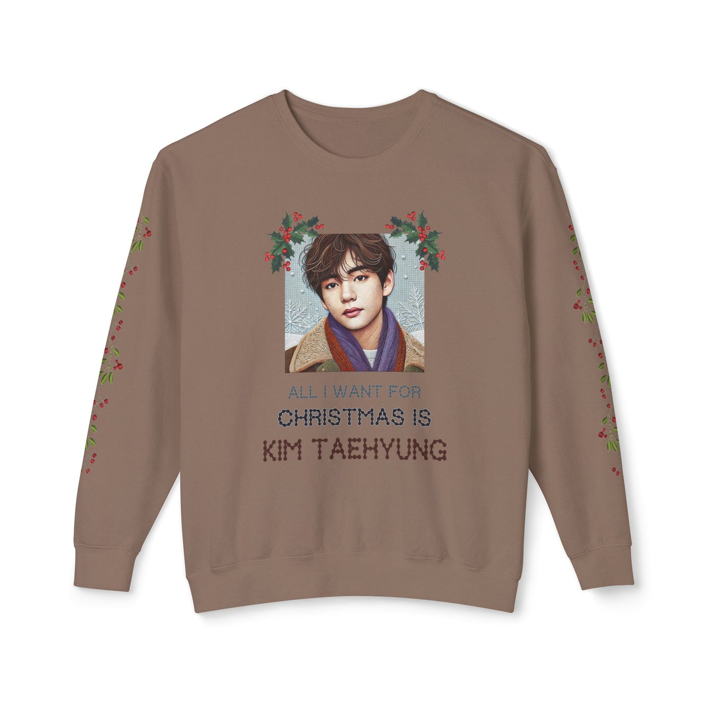 Christmas Taehyung Unisex Lightweight Crewneck Sweatshirt