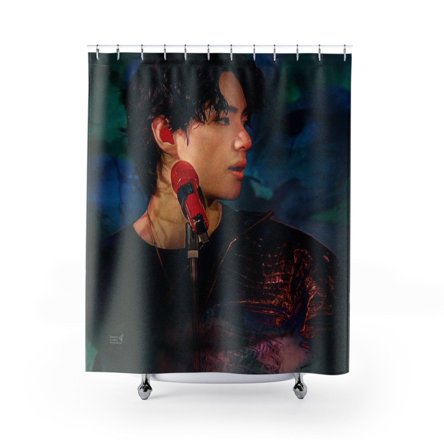 V Graphic Shower Curtains