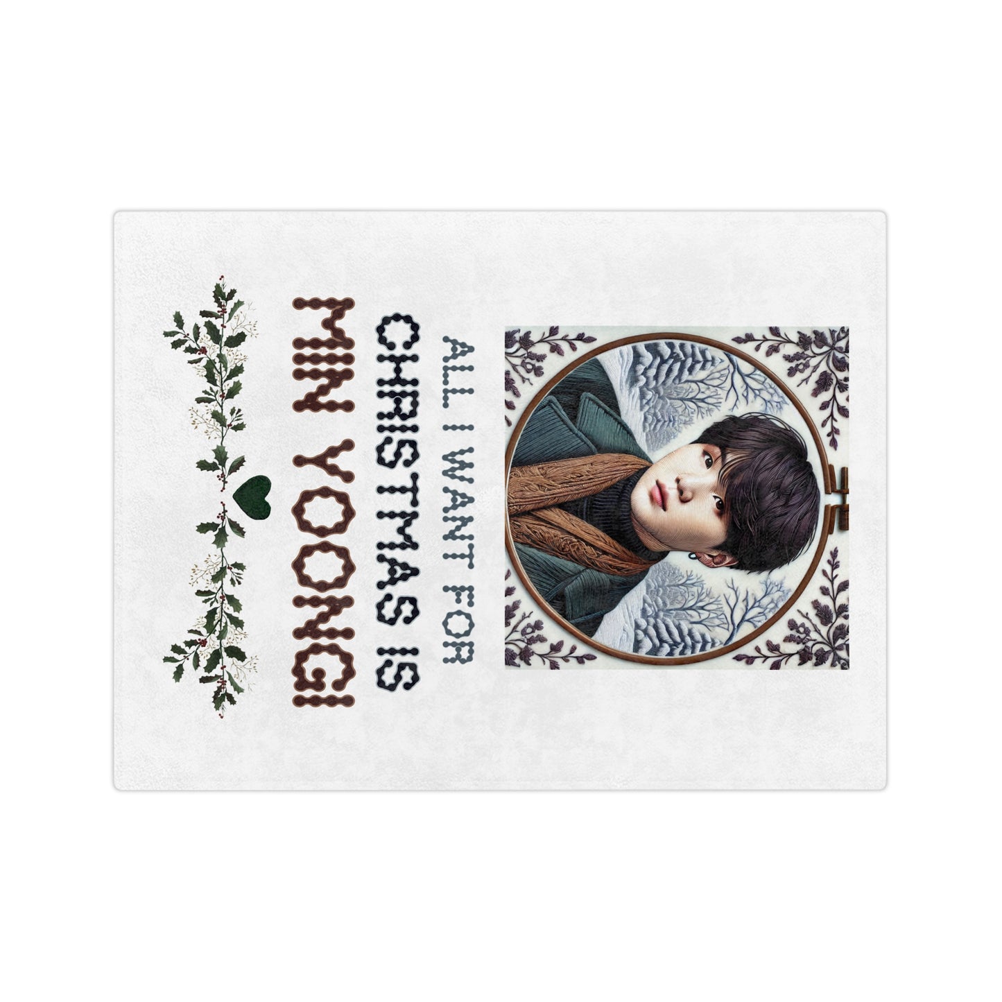 Christmas Yoongi Velveteen Microfiber Blanket