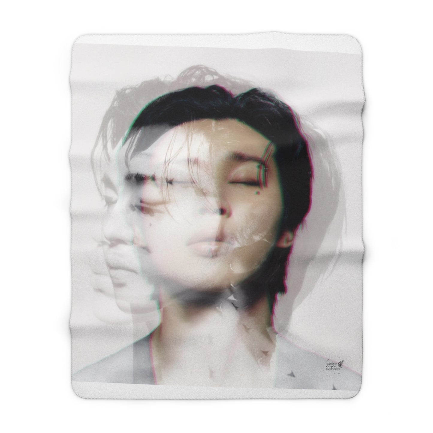 Jimin Graphic Sherpa Fleece Blanket