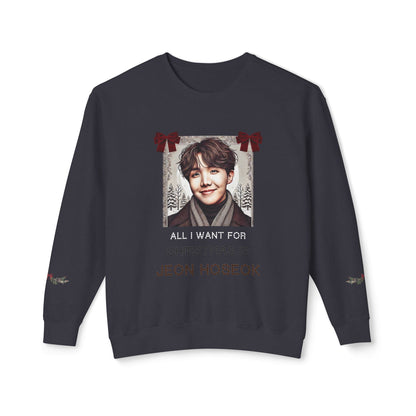 Christmas Jhope Unisex Lightweight Crewneck Sweatshirt