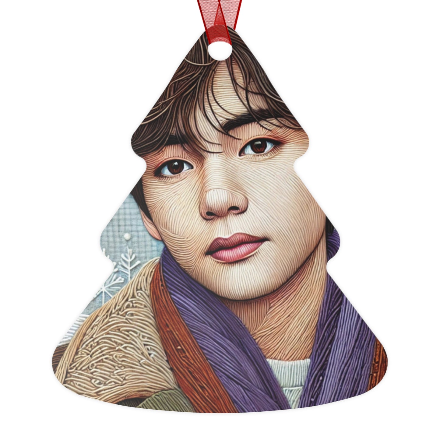 Christmas Taehyung Metal Ornaments