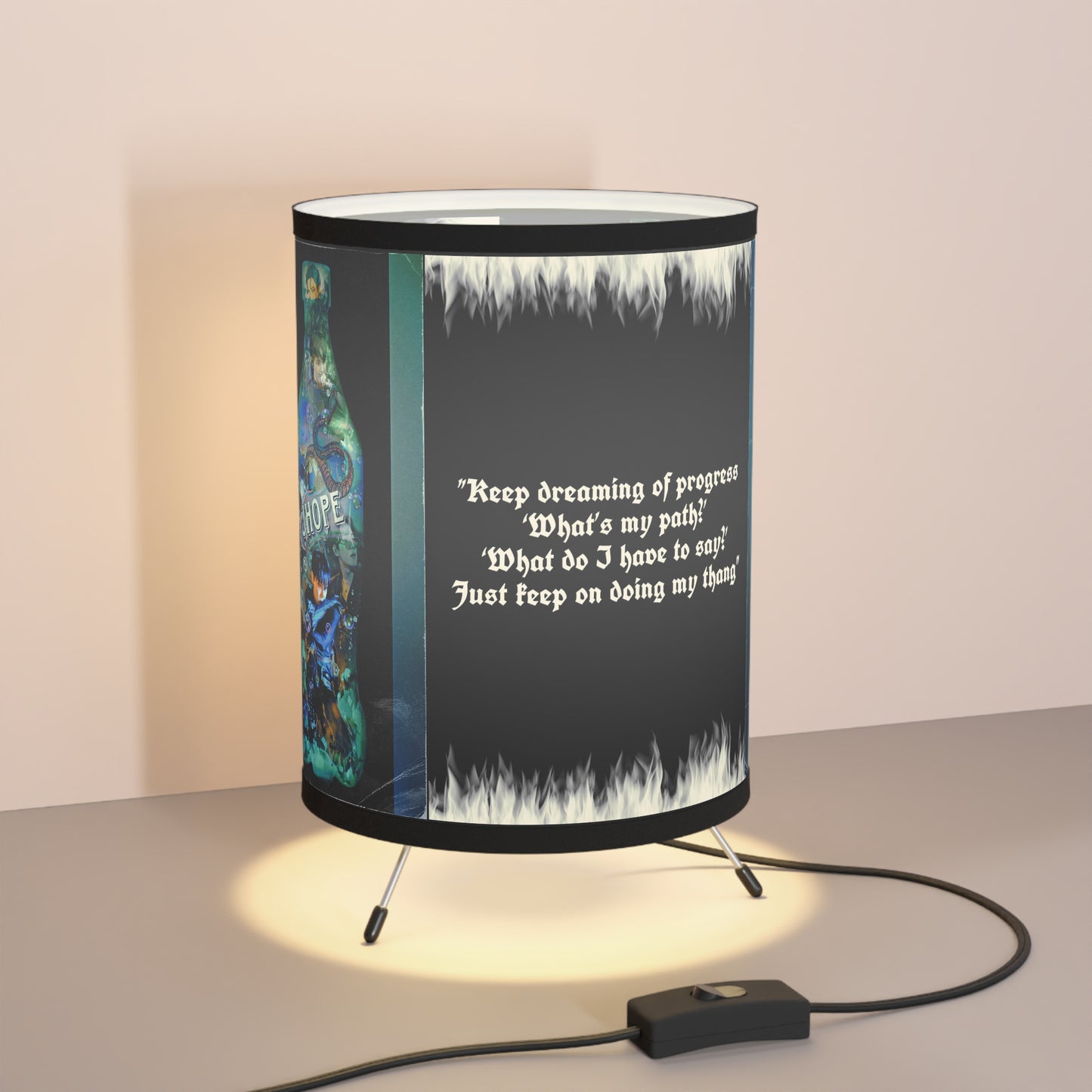 Jhope Graphic Tripod Lamp with High-Res Printed Shade, US\CA plug