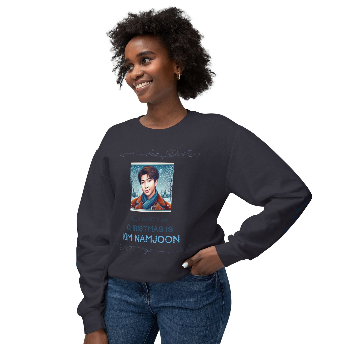 Christmas Namjoon Unisex Lightweight Crewneck Sweatshirt