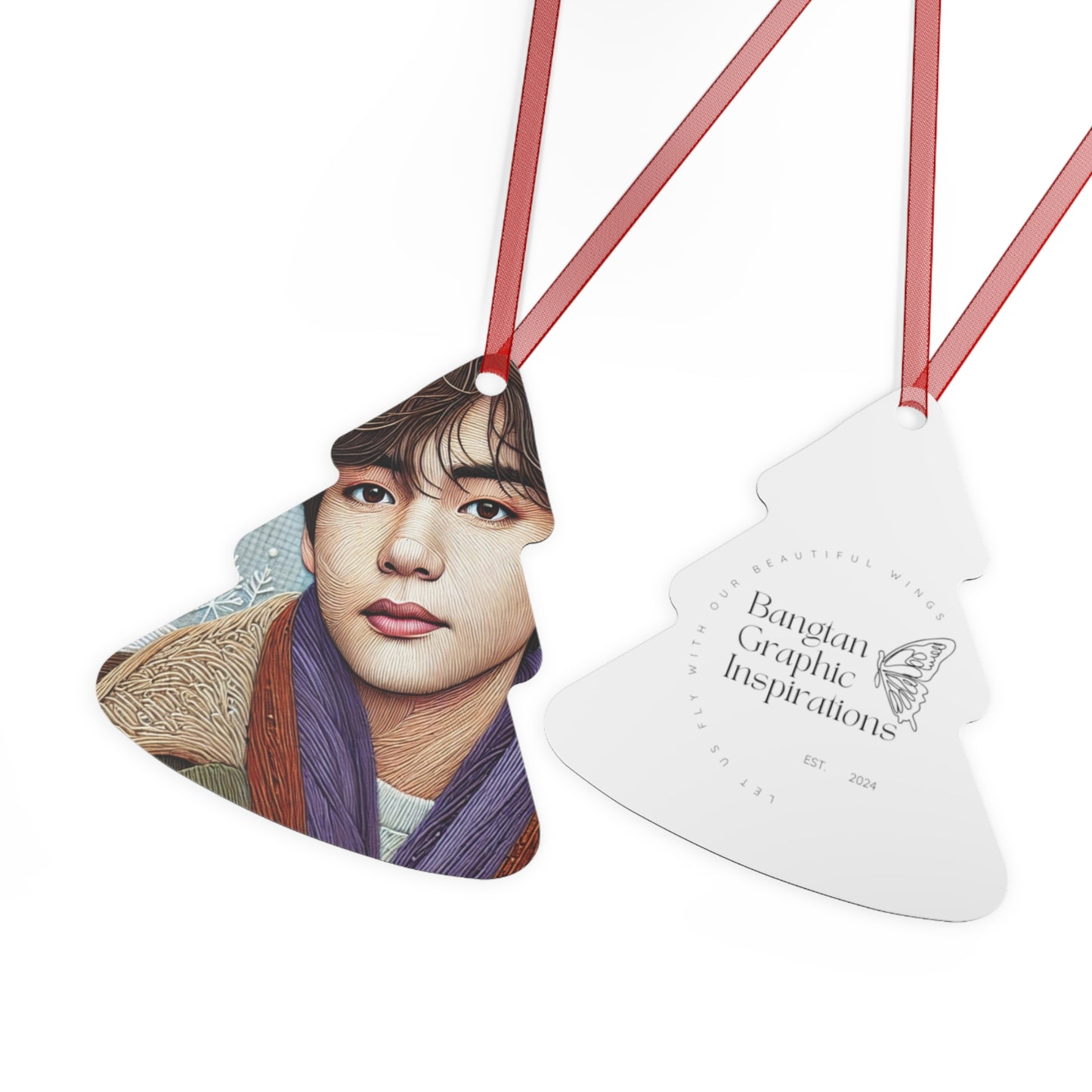 Christmas Taehyung Metal Ornaments