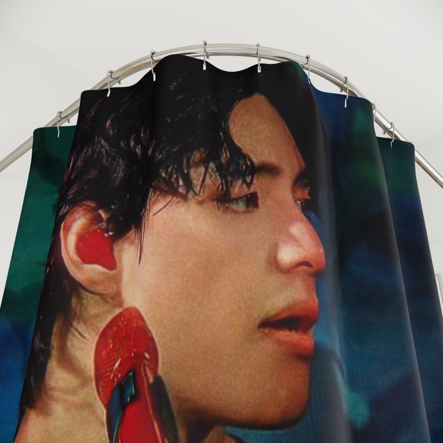 V Graphic Shower Curtains