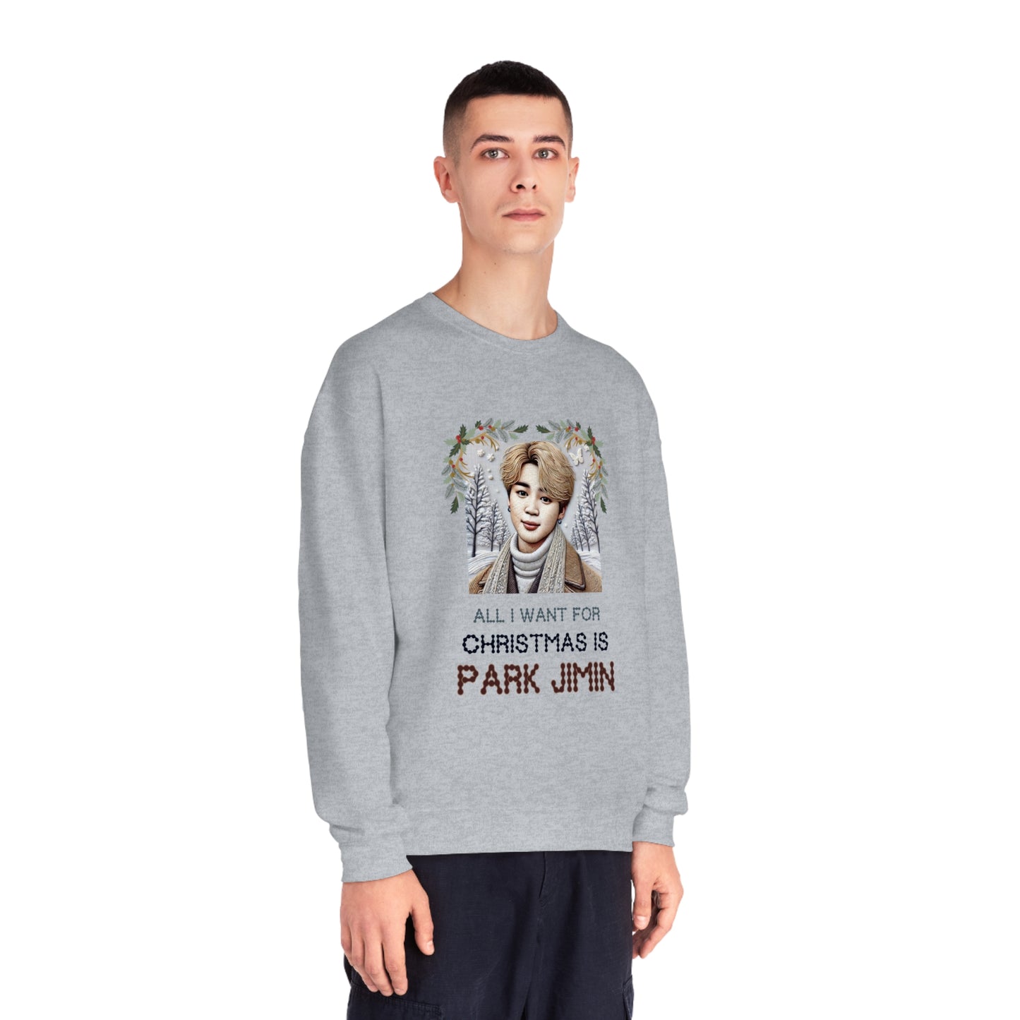 Christmas Jimin Unisex NuBlend® Crewneck Sweatshirt