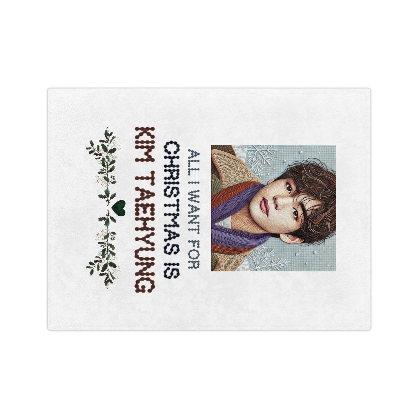 Christmas Taehyung Velveteen Microfiber Blanket