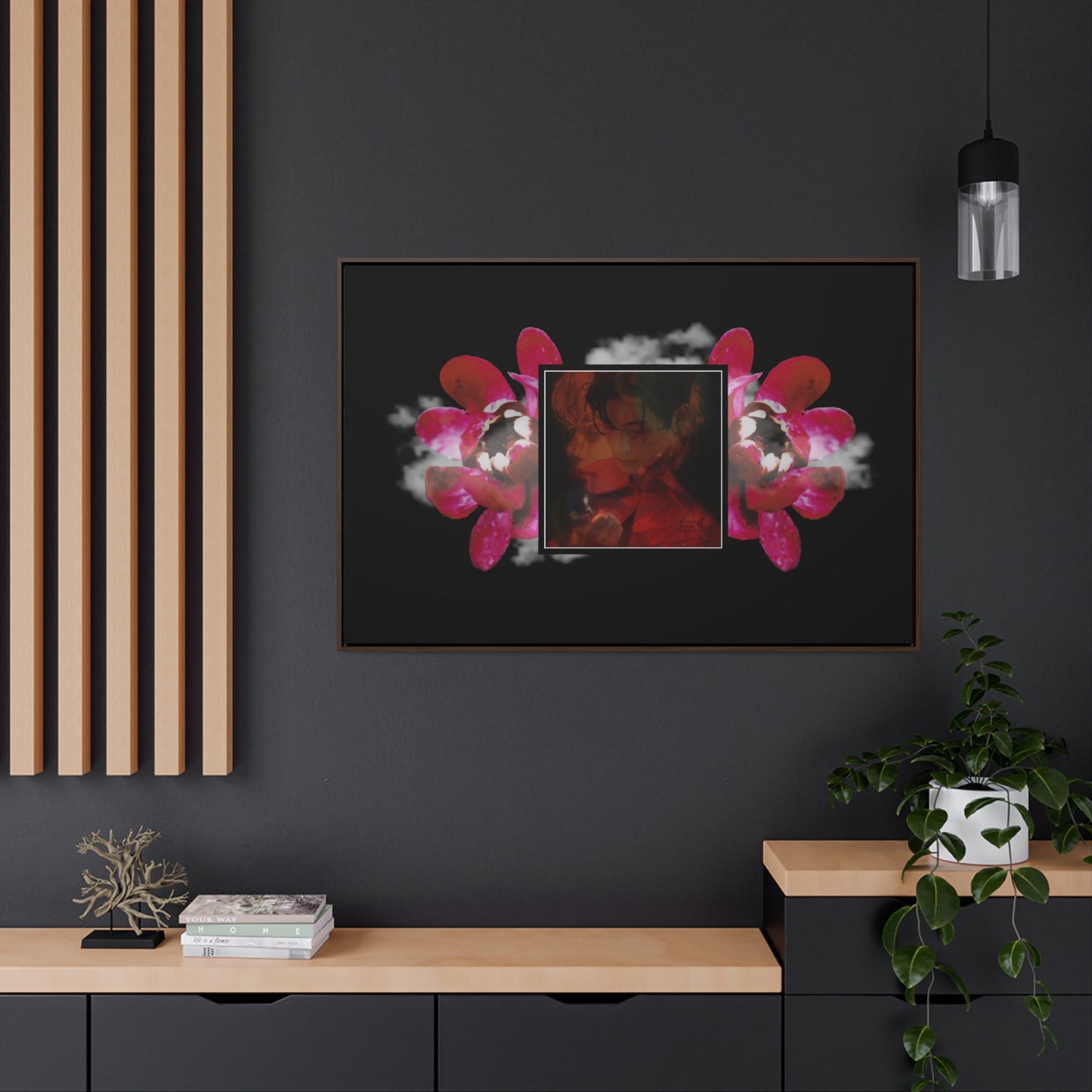 Taehyung Graphic Gallery Canvas Wraps, Horizontal Frame