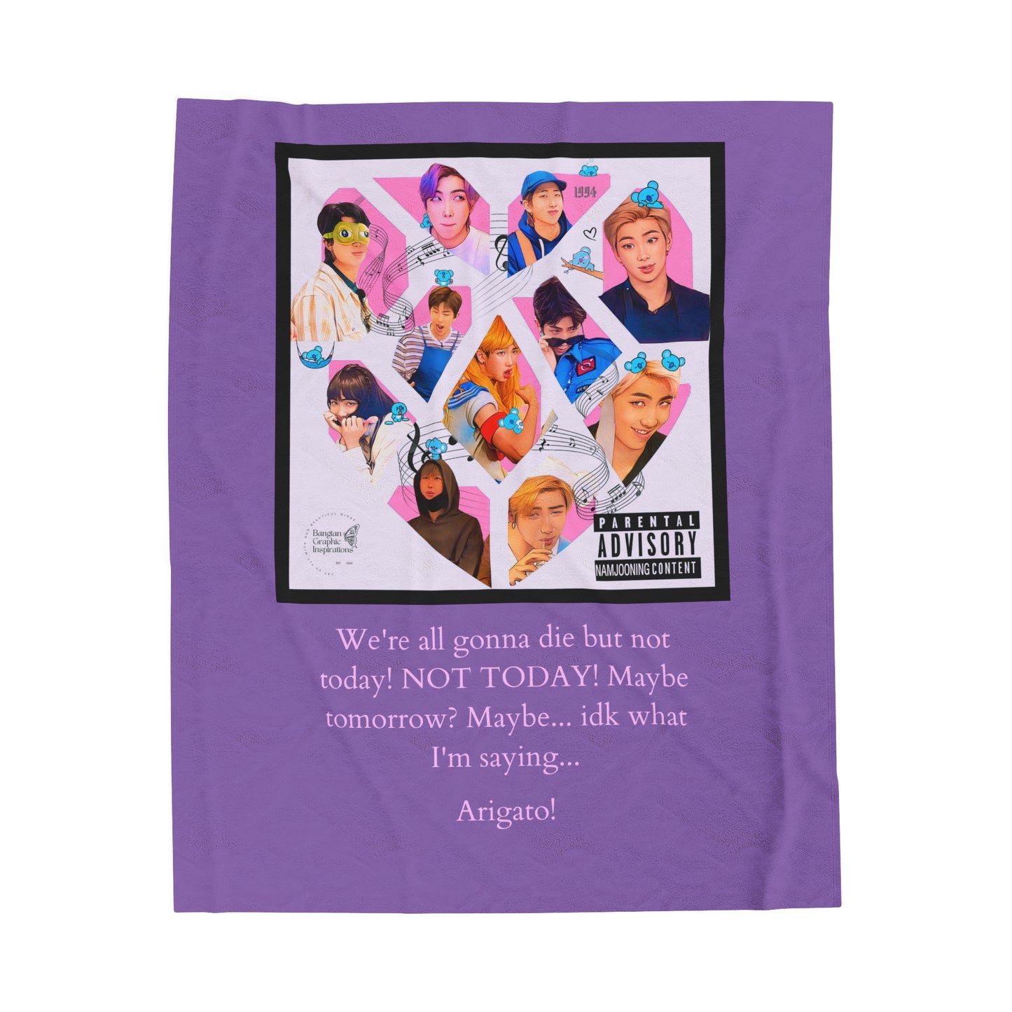 Namjooning Graphic Velveteen Plush Blanket