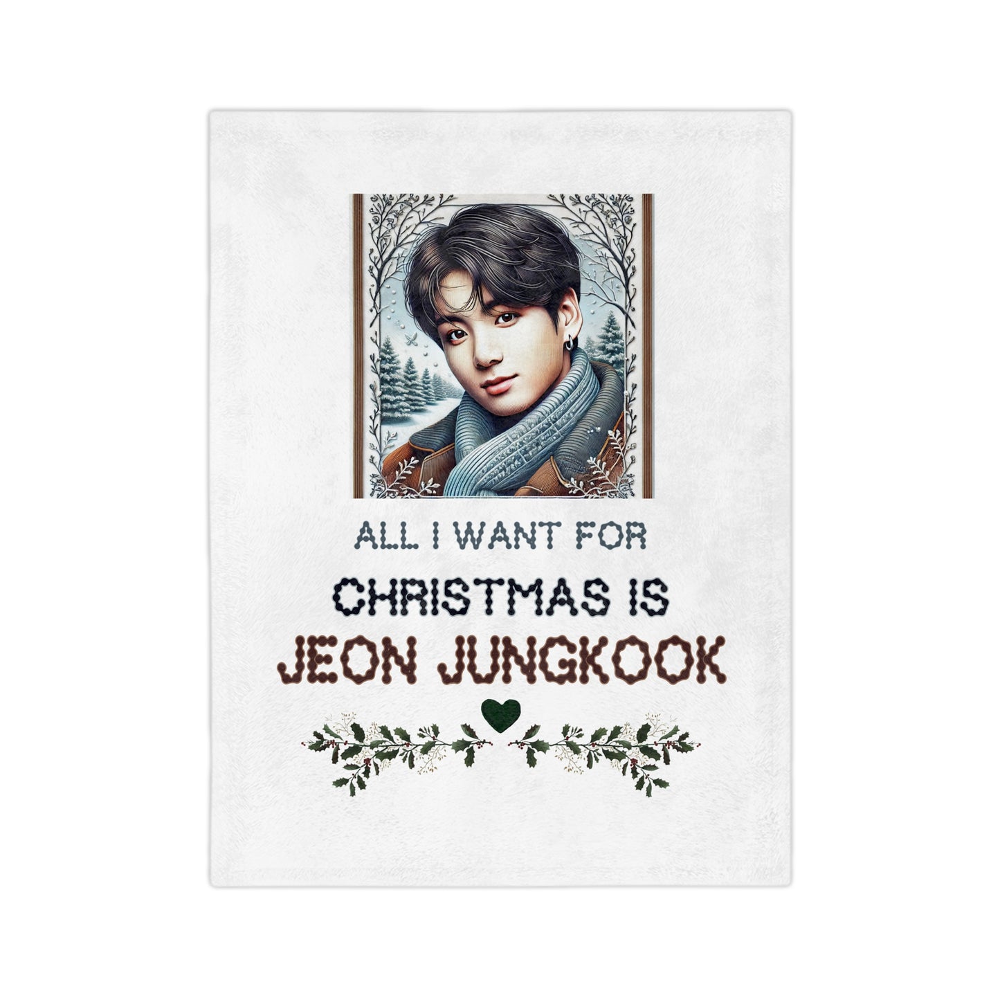 Christmas Jungkook Velveteen Microfiber Blanket