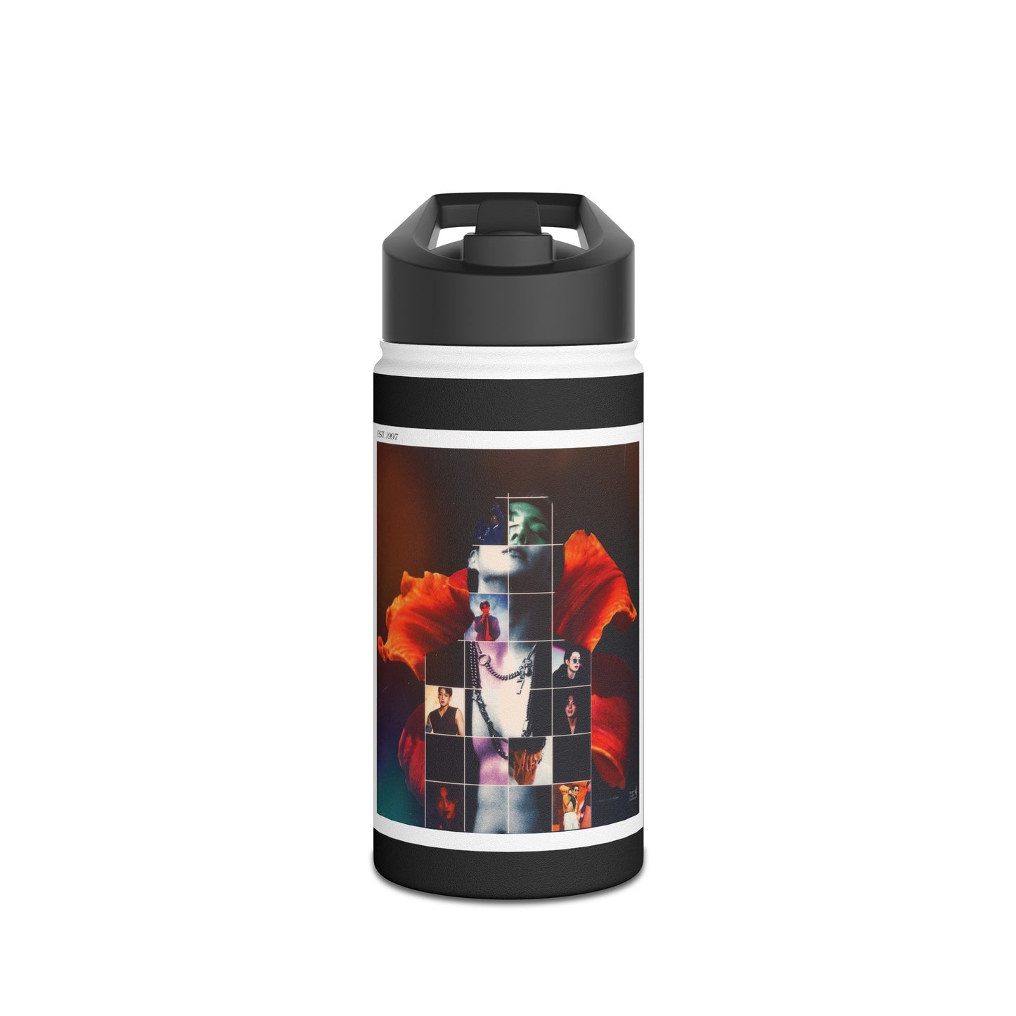 JK Graphic Stainless Steel Water Bottle, Standard Lid