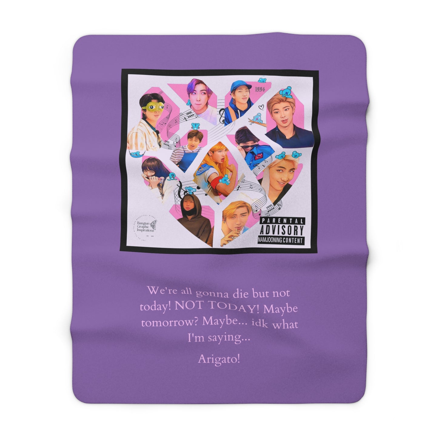 Namjooning Graphic Sherpa Fleece Blanket