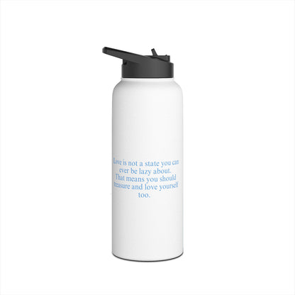 Min Yoongi Graphic Stainless Steel Water Bottle, Standard Lid