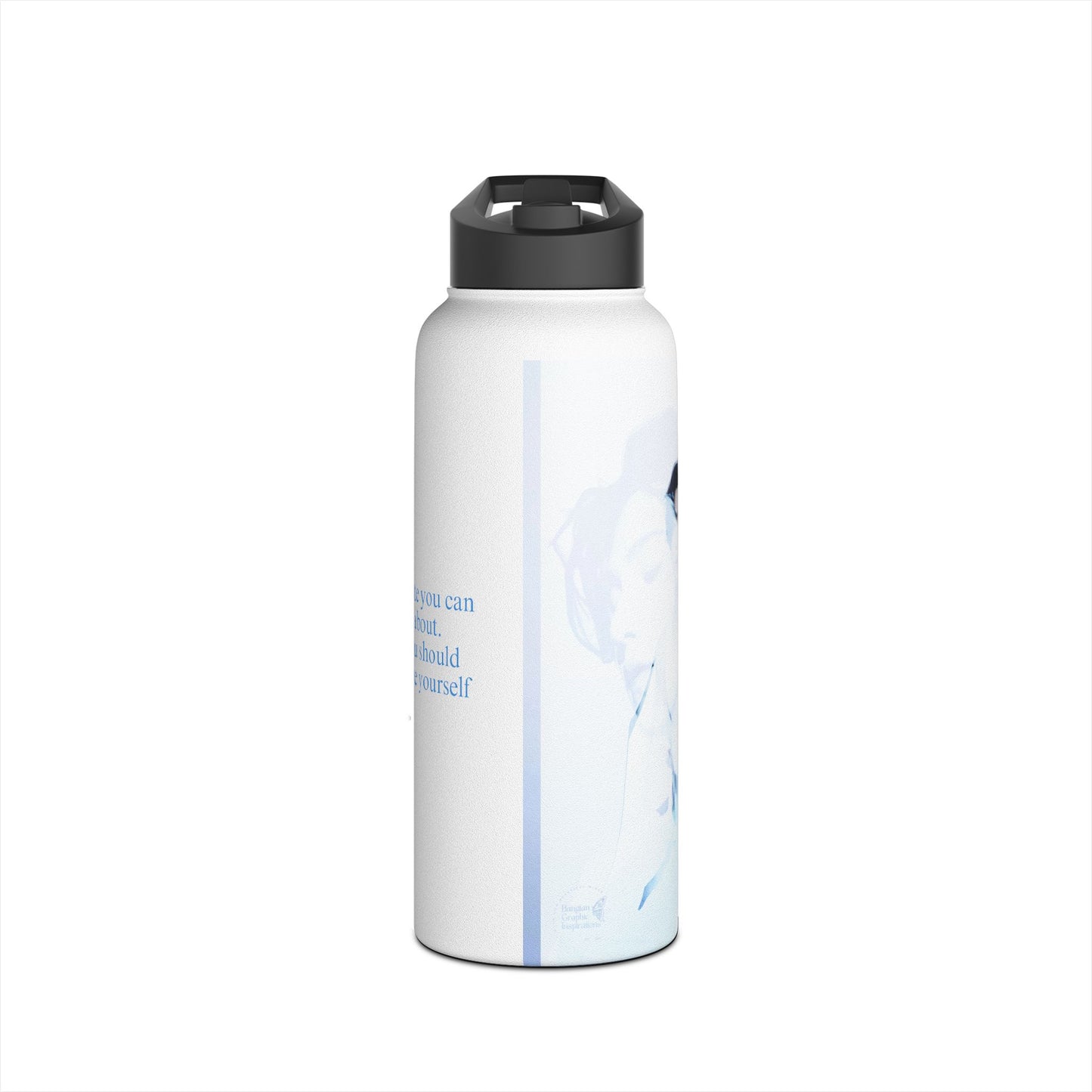 Min Yoongi Graphic Stainless Steel Water Bottle, Standard Lid