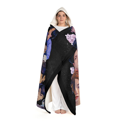International Playboy Hooded Sherpa Fleece Blanket