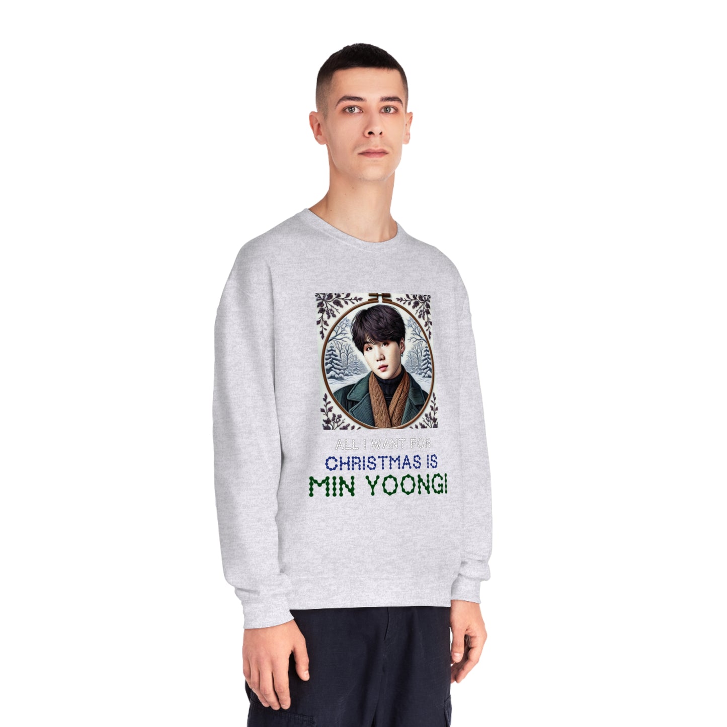 Christmas Yoongi Unisex NuBlend® Crewneck Sweatshirt