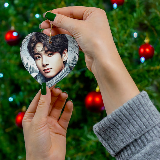 Christmas Jungkook Ceramic Ornament, 4 Shapes