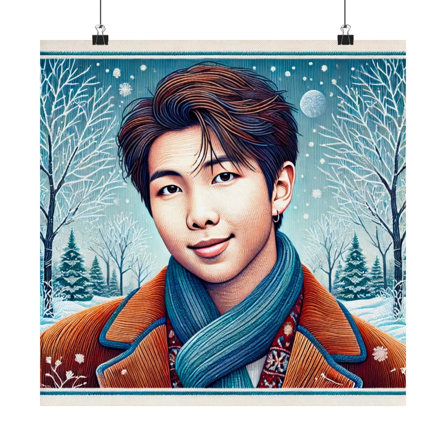 Christmas Namjoon Matte Vertical Posters