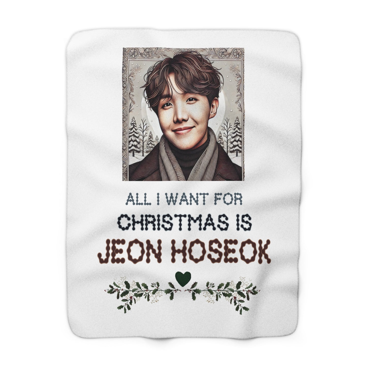 Christmas Jhope Sherpa Fleece Blanket