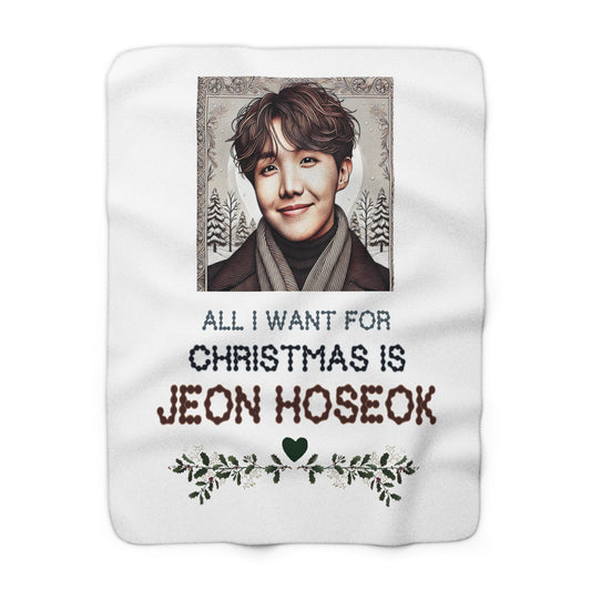 Christmas Jhope Sherpa Fleece Blanket