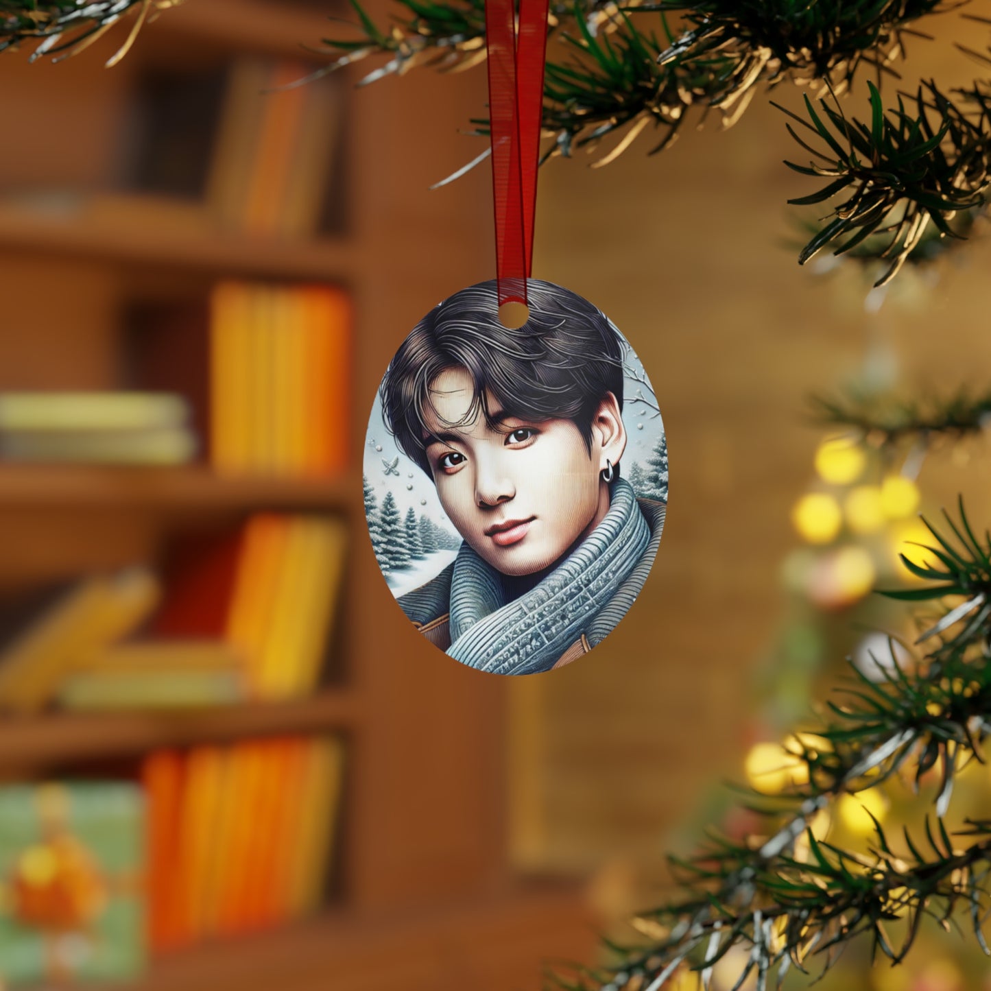 Christmas Jungkook Metal Ornaments