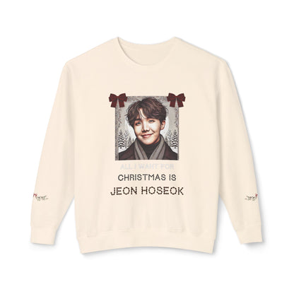 Christmas Jhope Unisex Lightweight Crewneck Sweatshirt