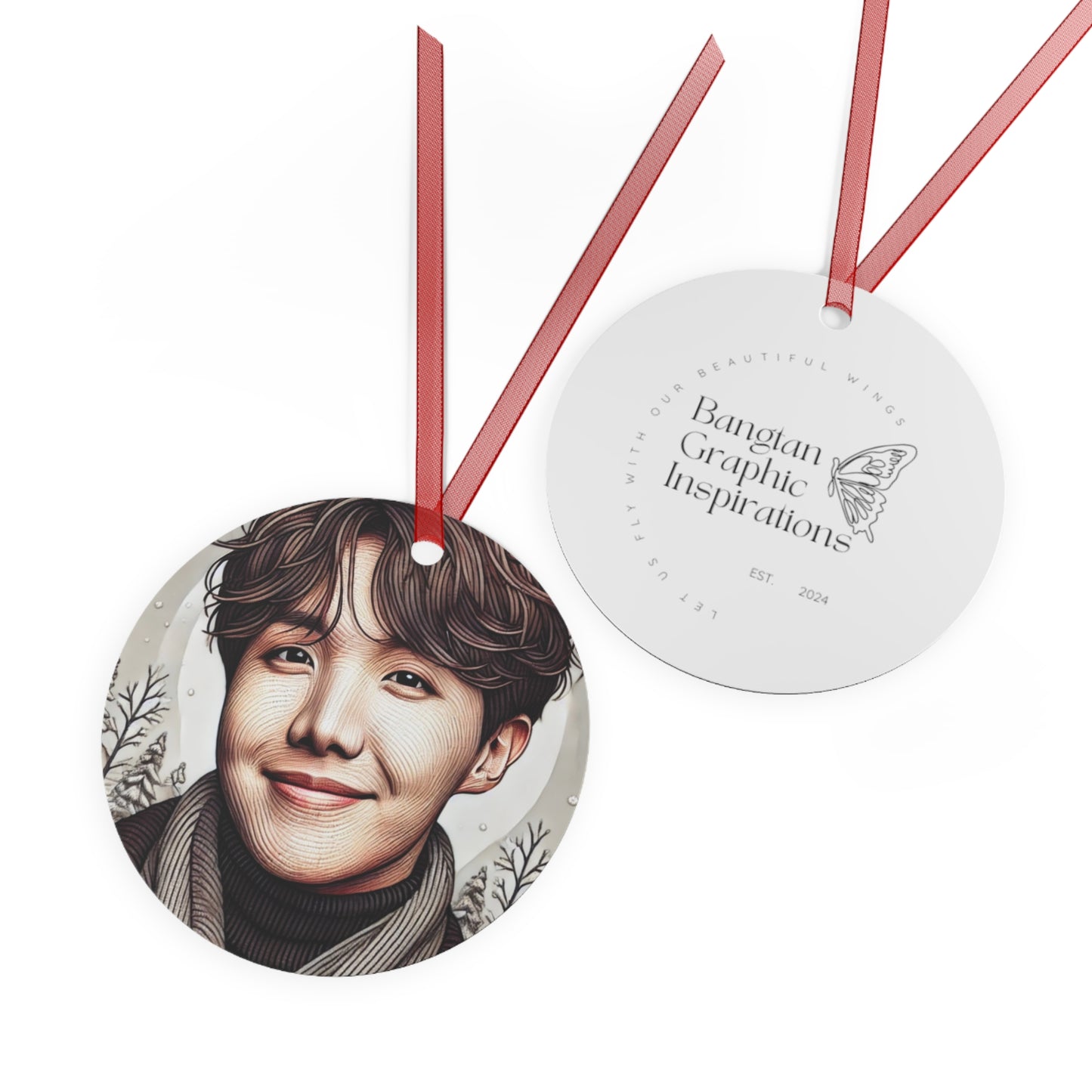 Christmas Jhope Metal Ornaments