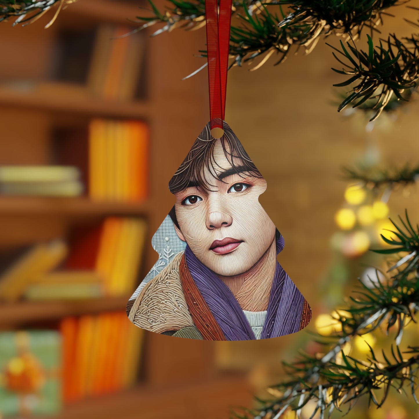 Christmas Taehyung Metal Ornaments