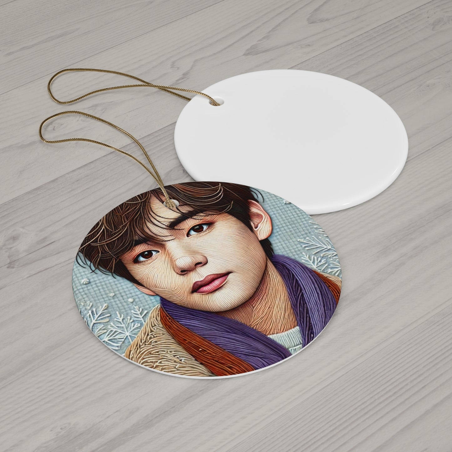 Christmas Taehyung Ceramic Ornament, 4 Shapes