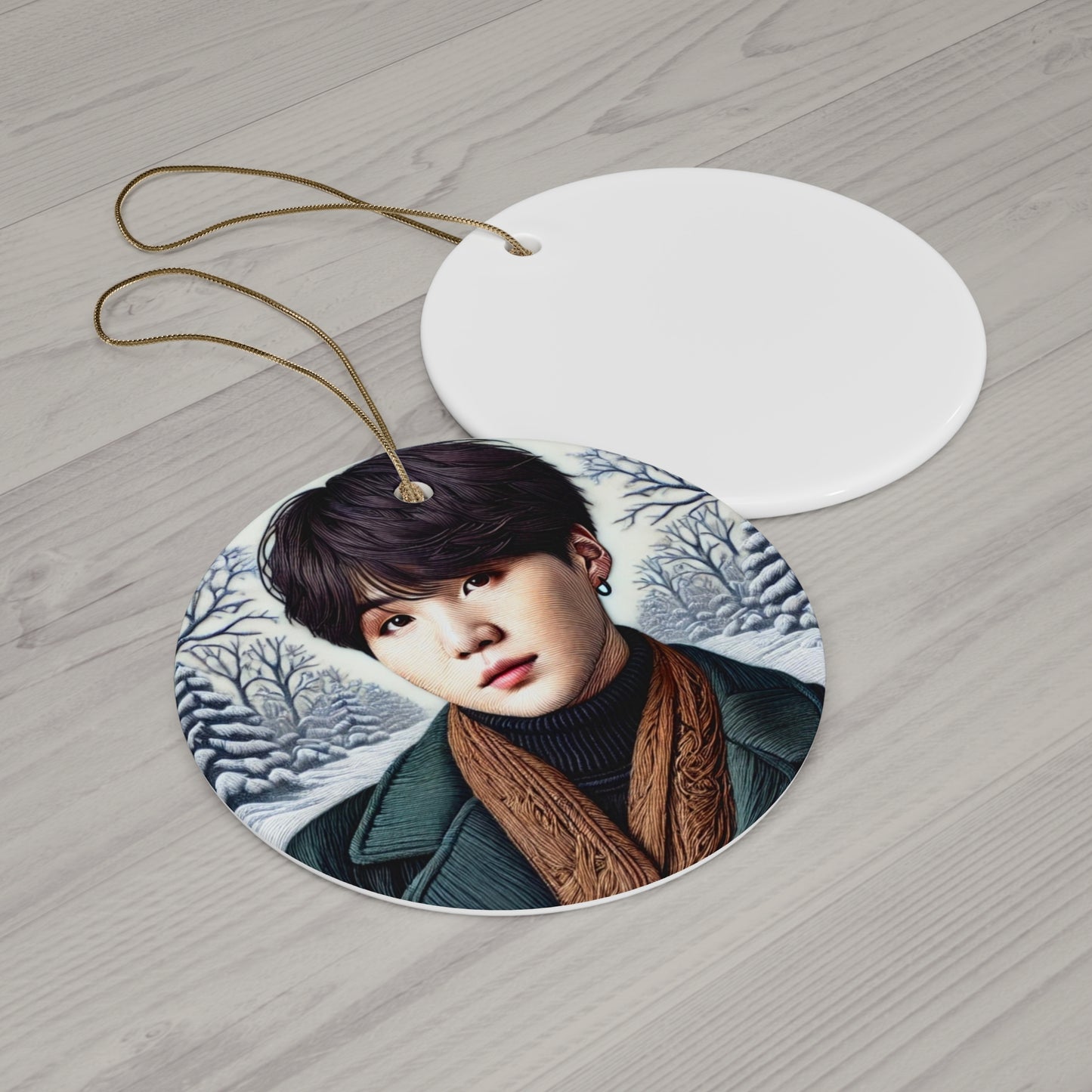 Christmas Yoongi Ceramic Ornament, 4 Shapes