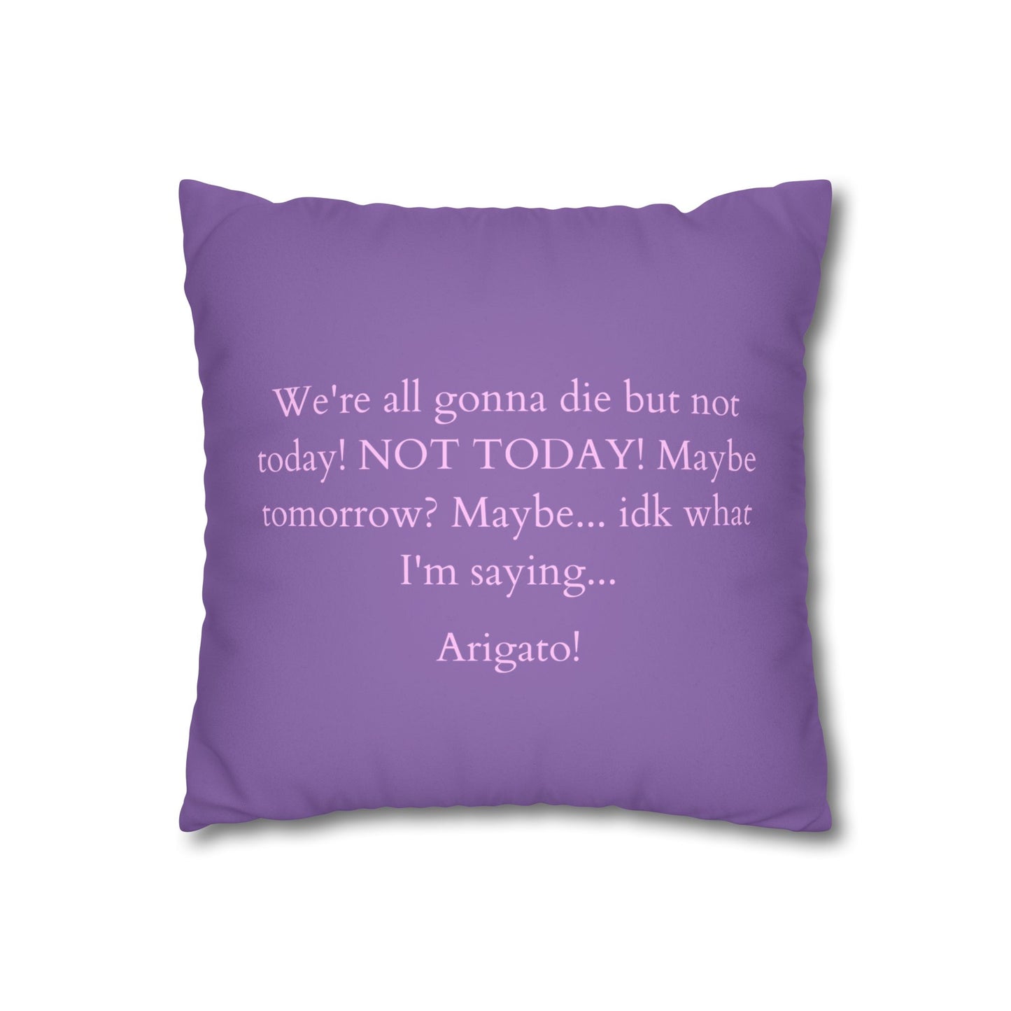 Namjooning Content Faux Suede Square Pillowcase