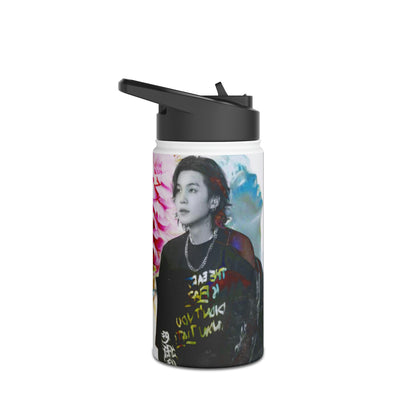 Agust D Graphic Stainless Steel Water Bottle, Standard Lid