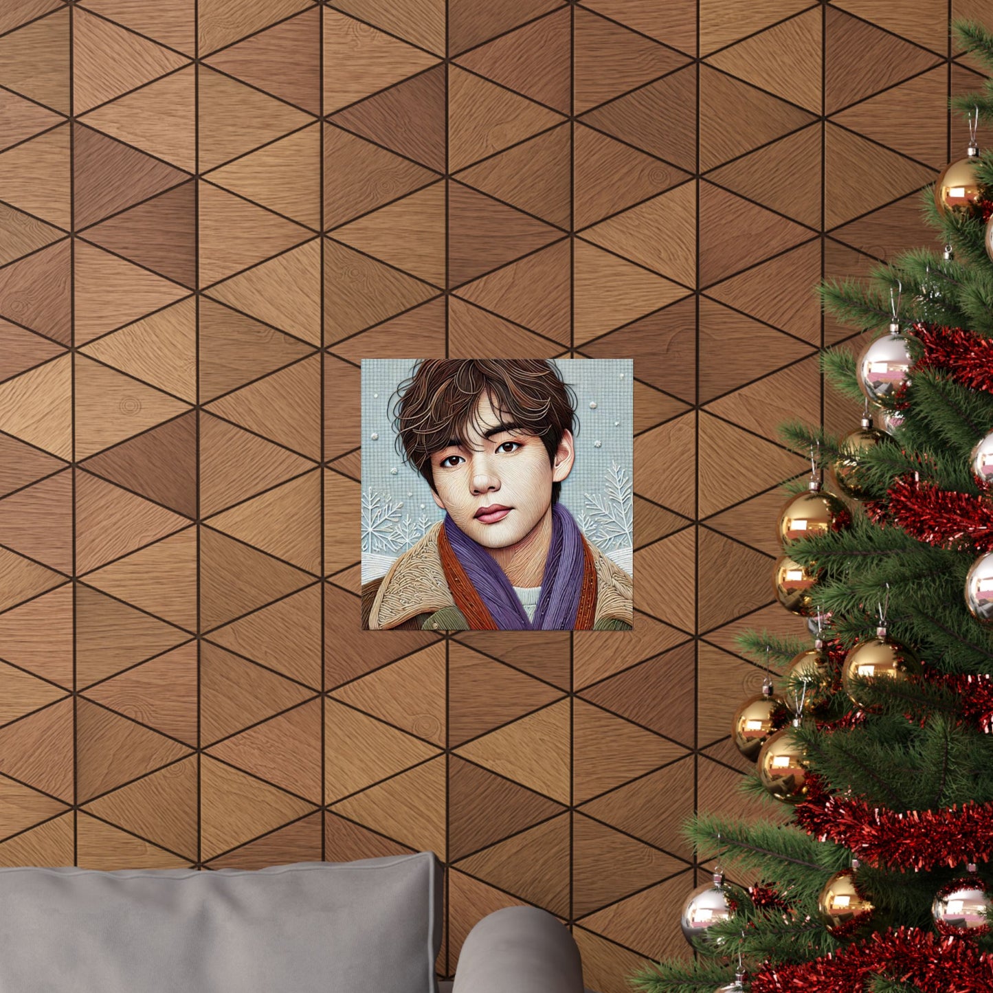 Christmas Taehyung Matte Vertical Posters