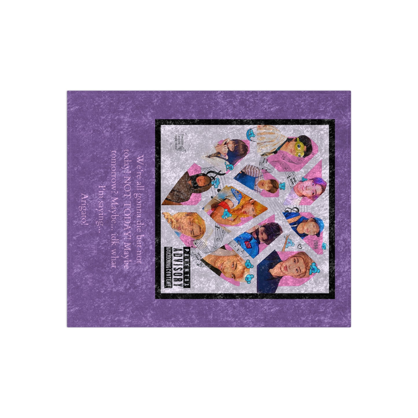 Namjooning Graphic Crushed Velvet Blanket